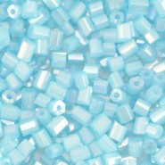 Seed beads Special buggles - ± 4 mm Capri blue diamond